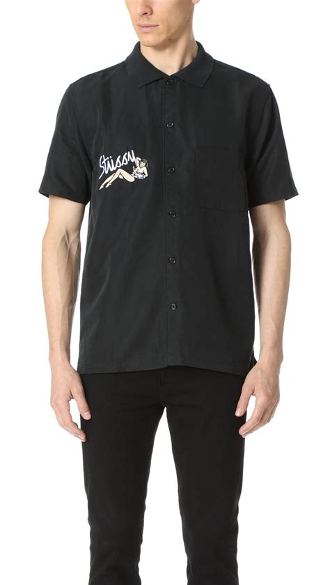 stussy collar shirt